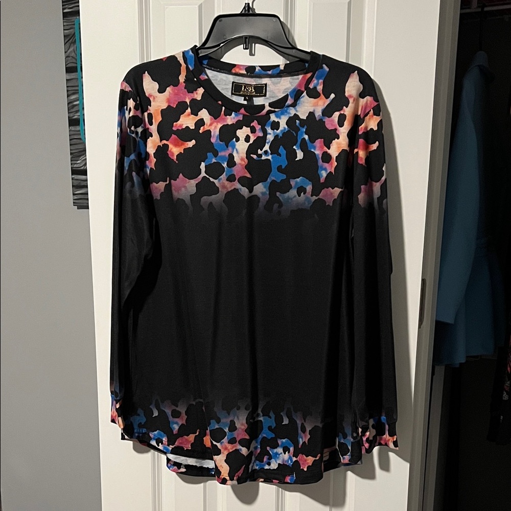 Colorful Abstract Leopard Women's Top